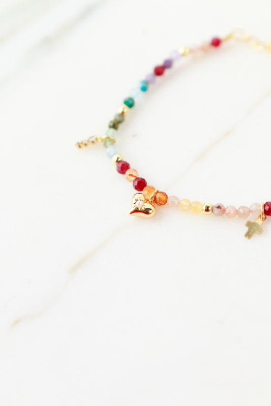 Gemstone Charm Bracelet