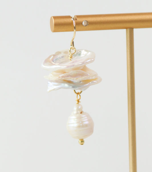 Carter White Pearl Earrings