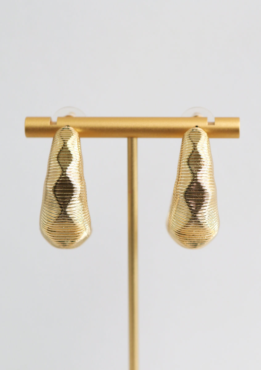 Dome Textured Large Hoops