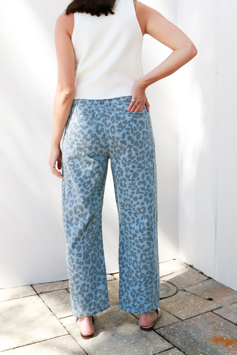 Leopard Barrel Jeans