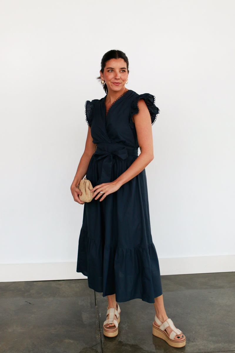 Annabelle Navy Midi Dress