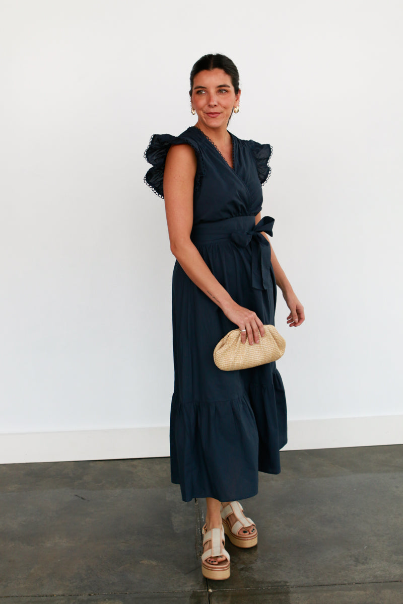 Annabelle Navy Midi Dress