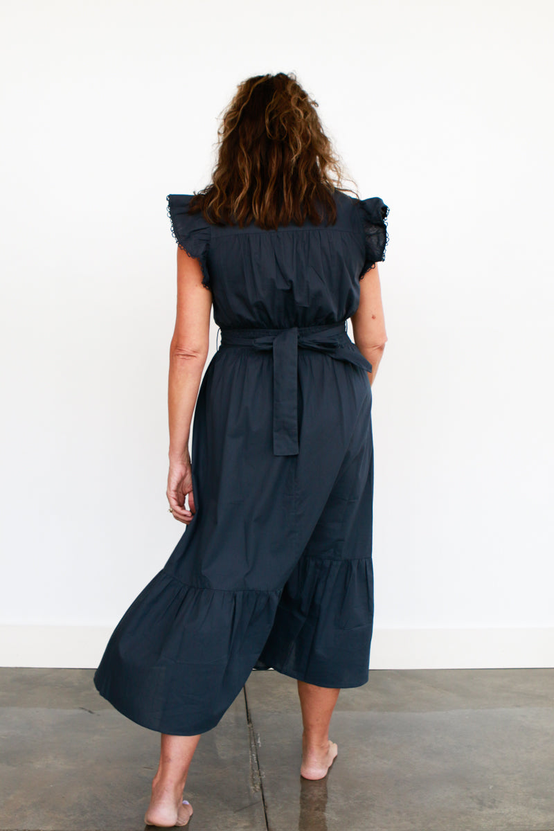 Annabelle Navy Midi Dress