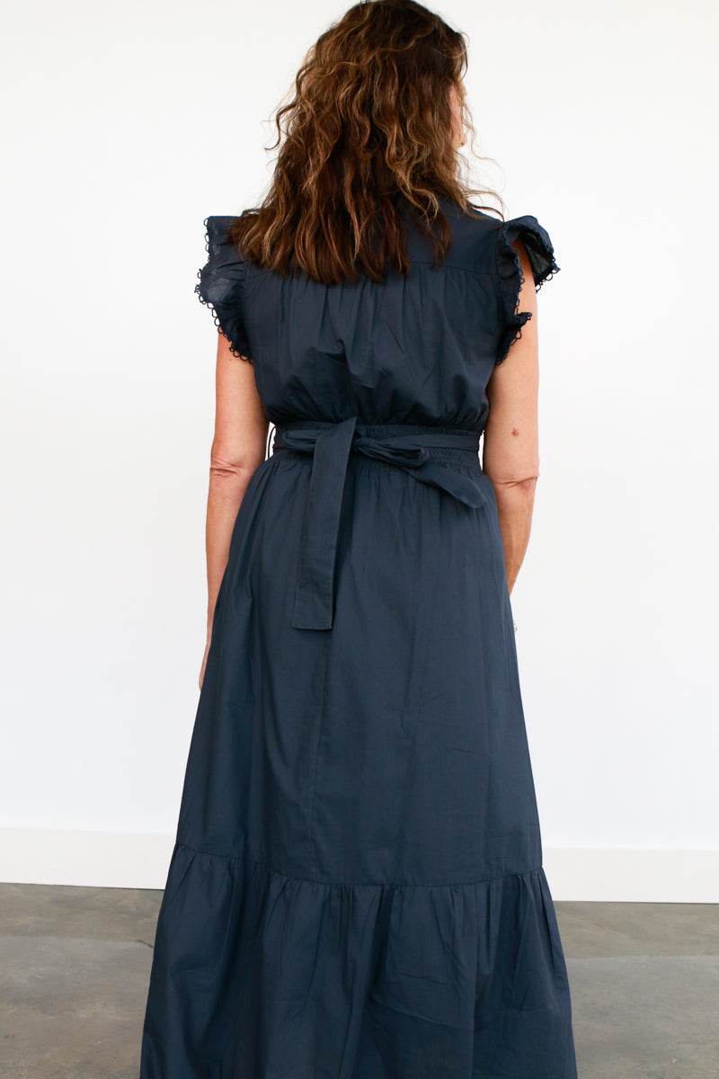 Annabelle Navy Midi Dress