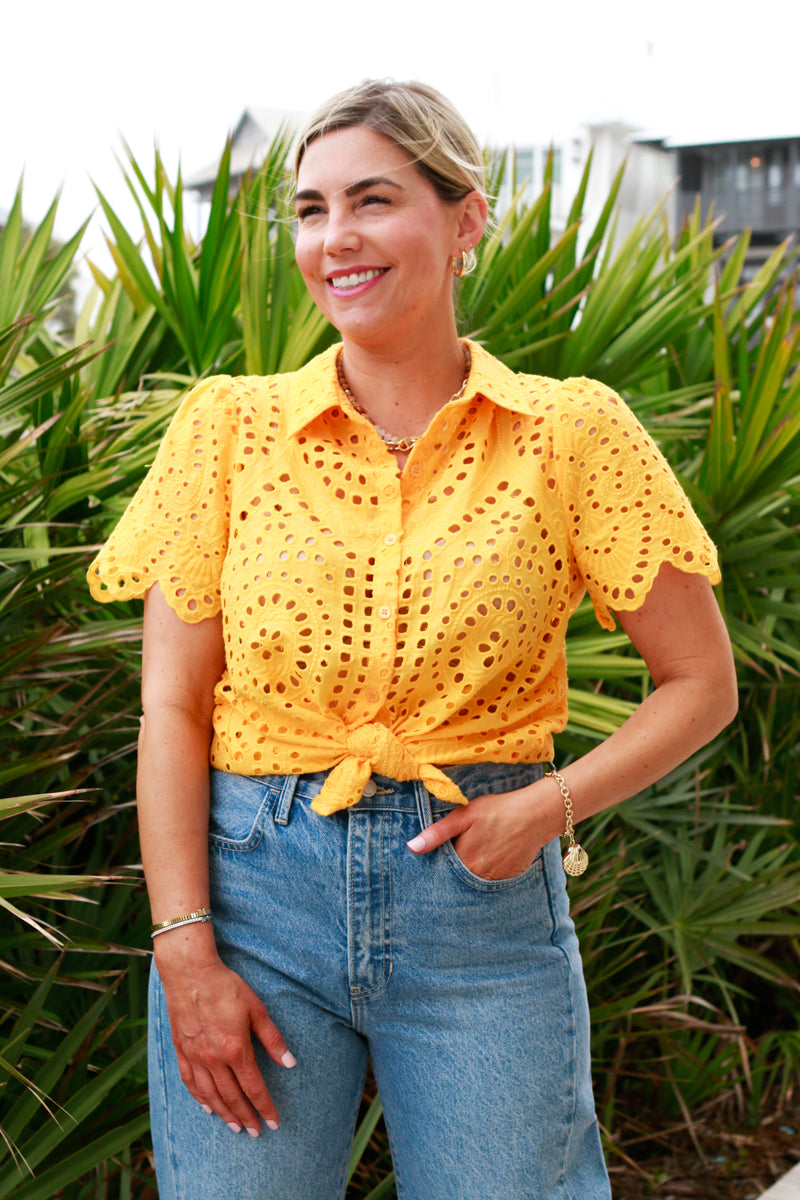 Dune Eyelet Shirt (2 Color Options)