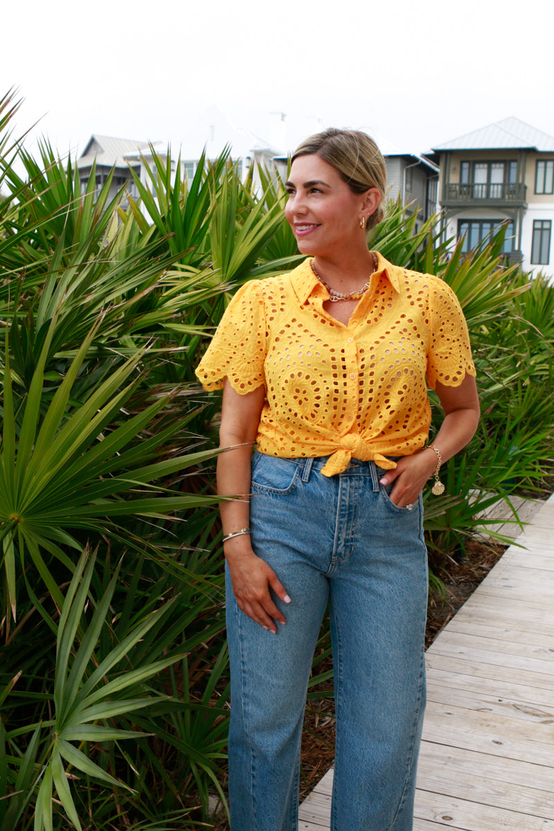 Dune Eyelet Shirt (2 Color Options)