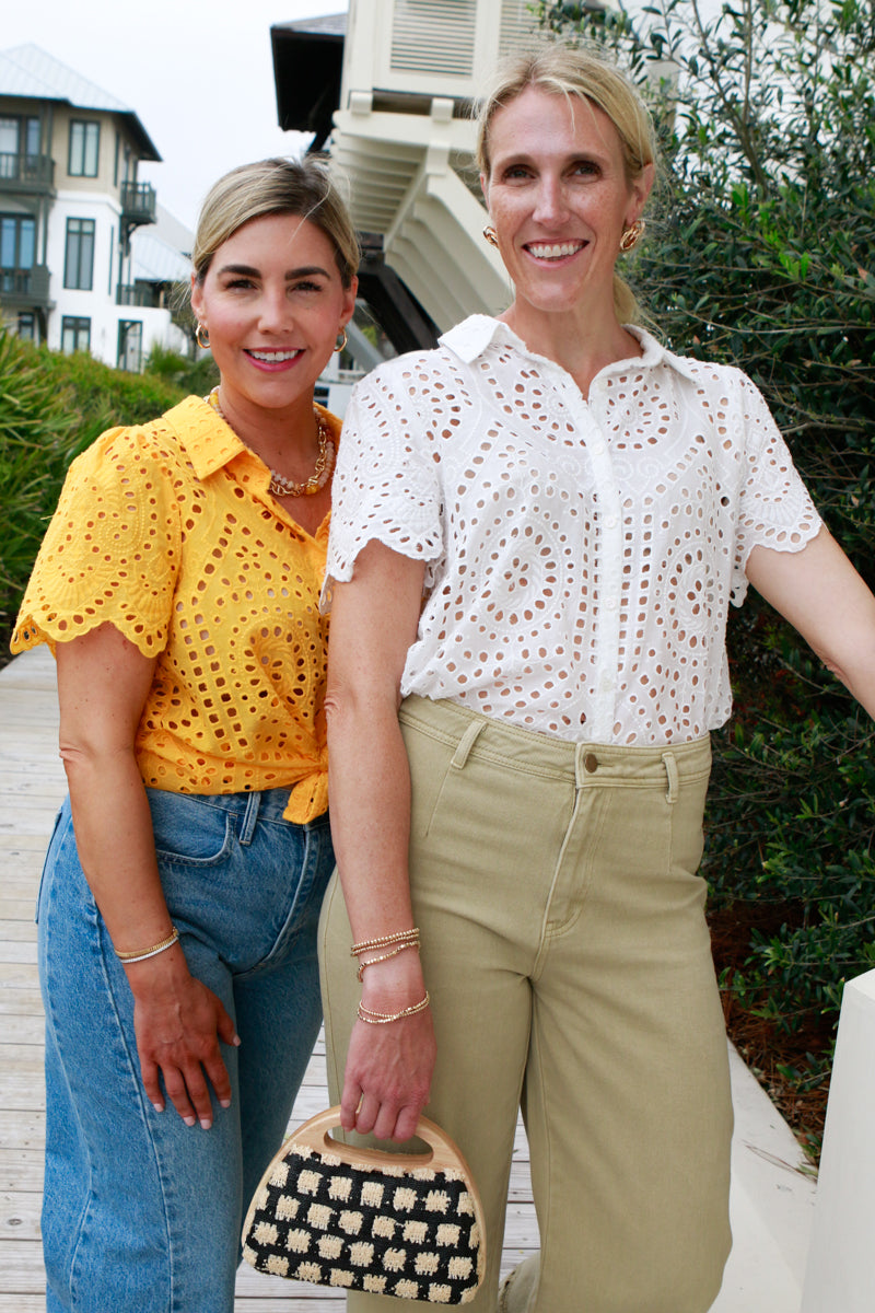 Dune Eyelet Shirt (2 Color Options)