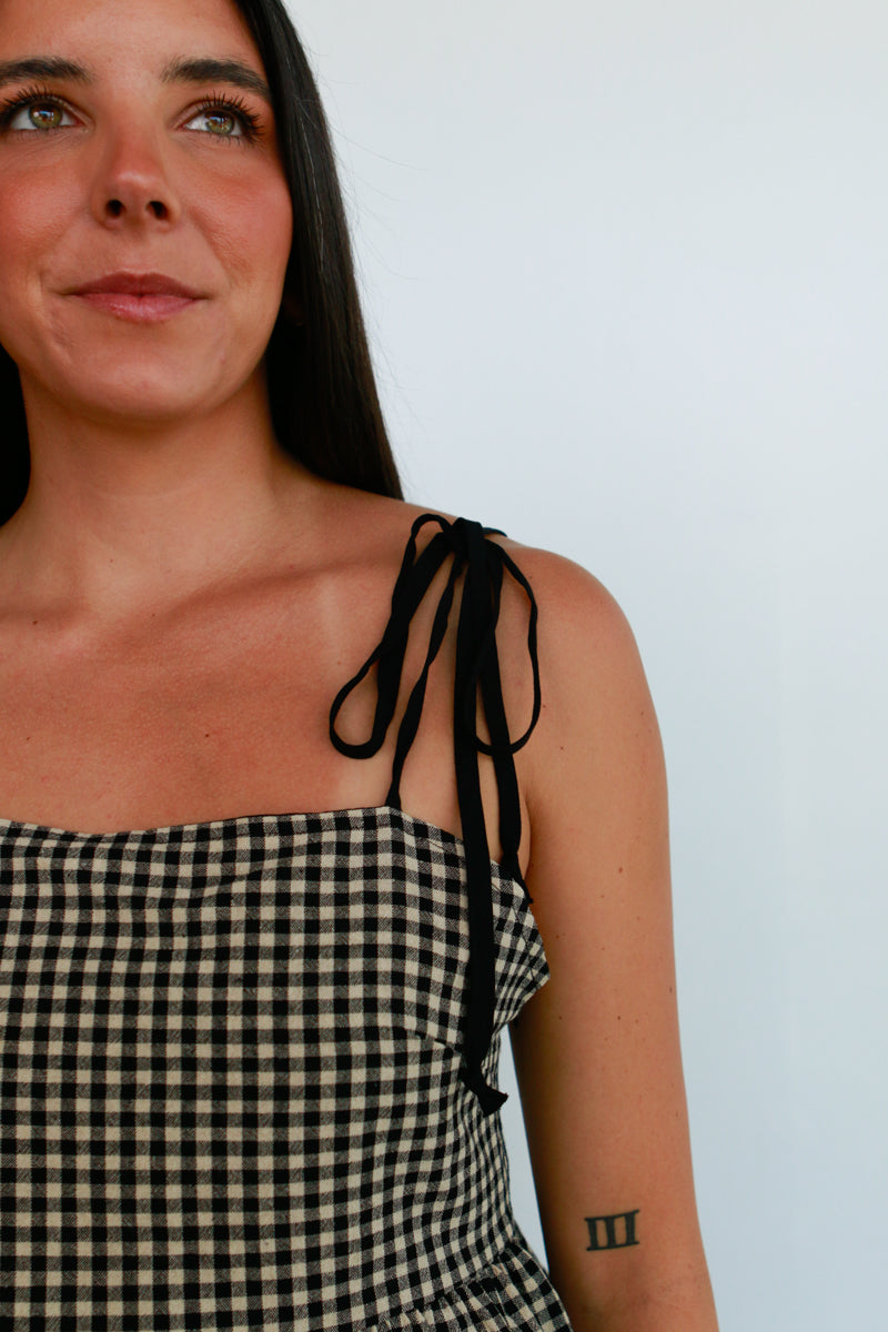 Gingham Skirt Set