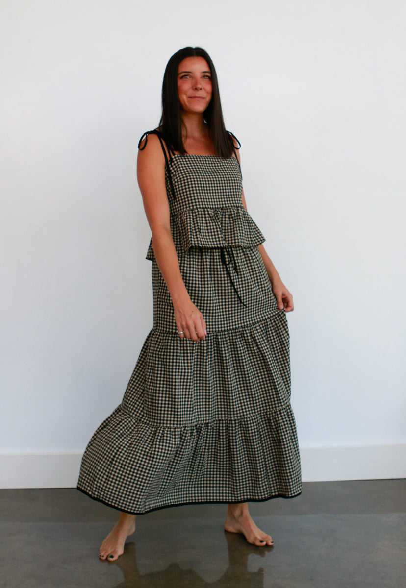 Gingham Skirt Set