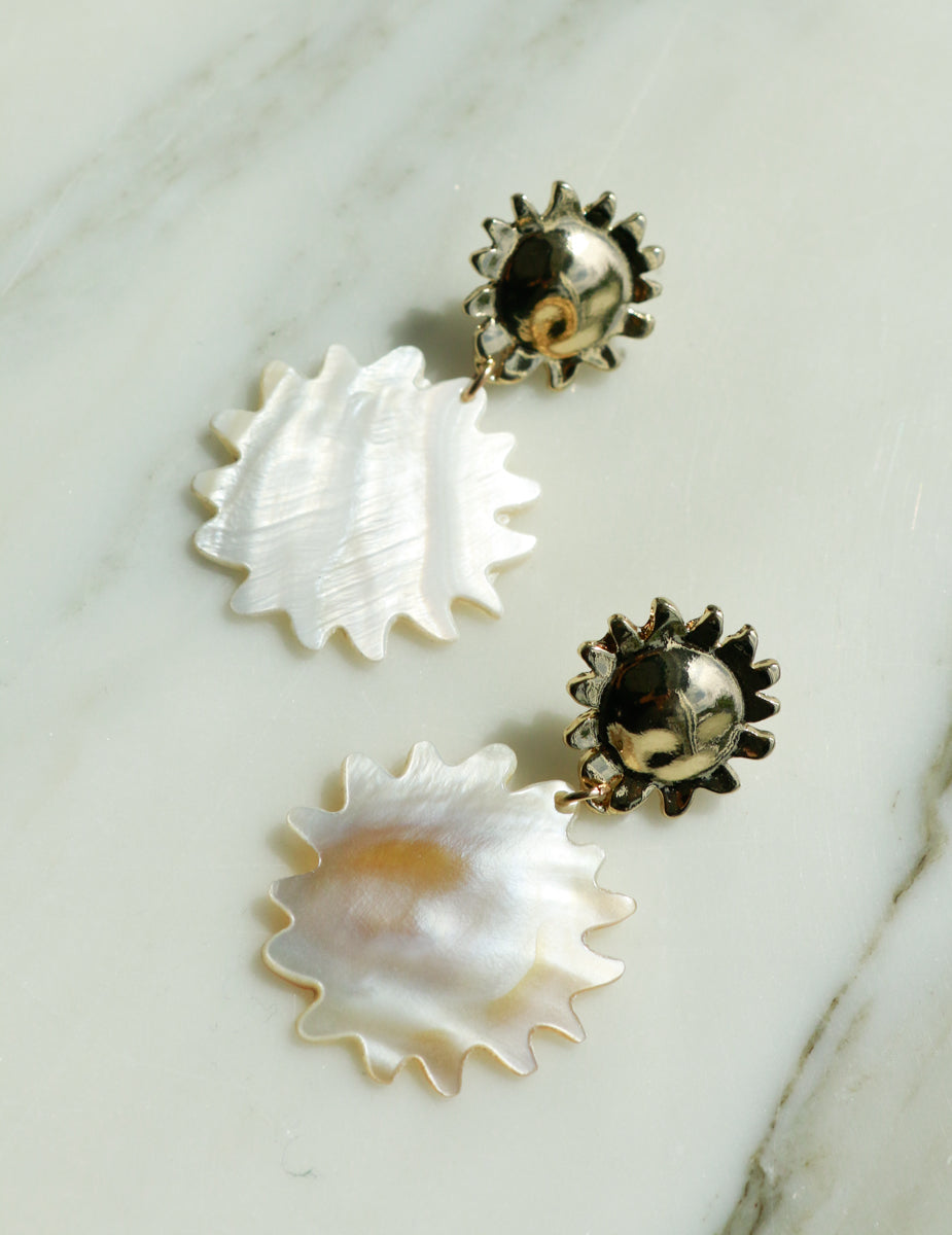 Sun Shell Earrings