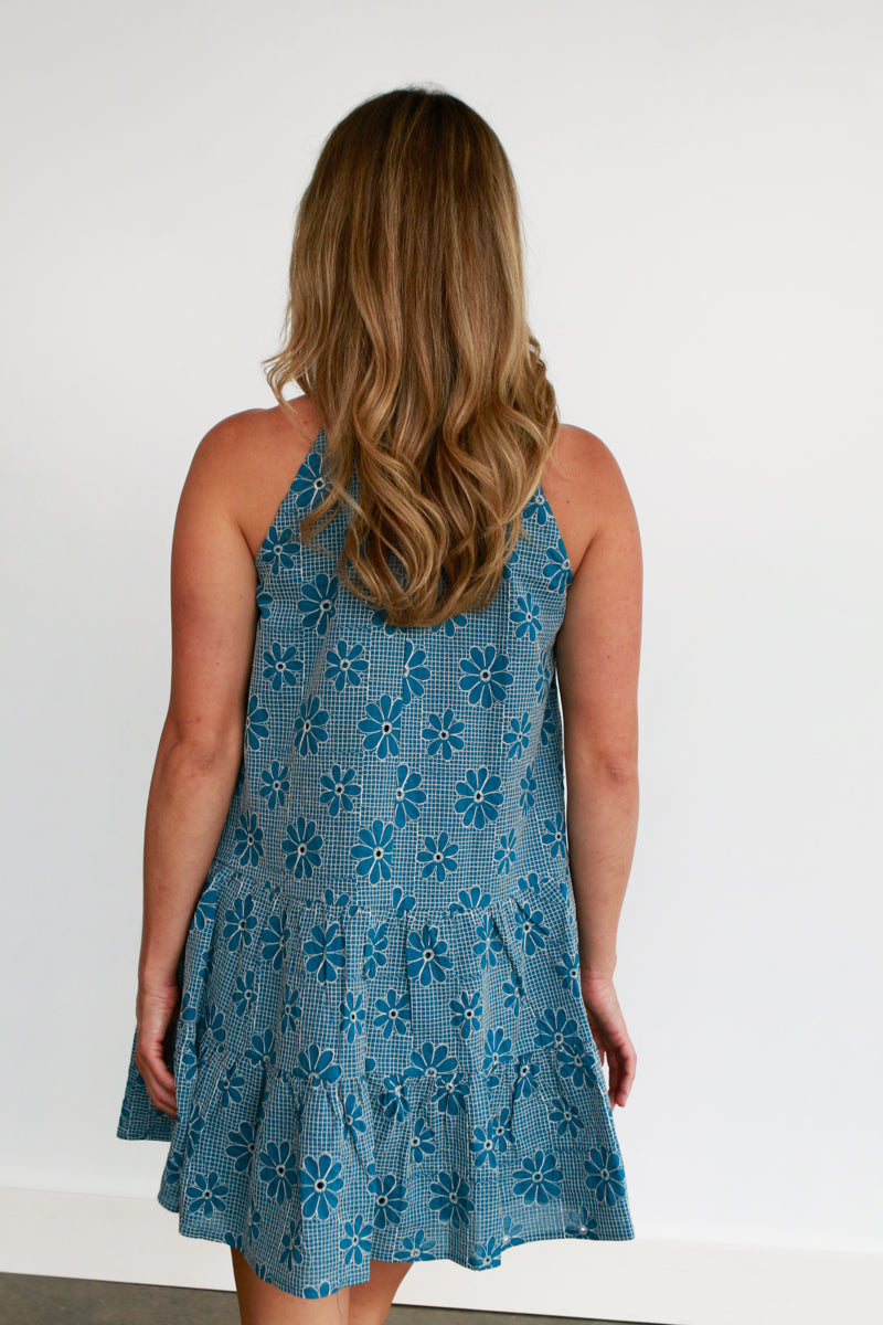 August Embroidered Mini Dress