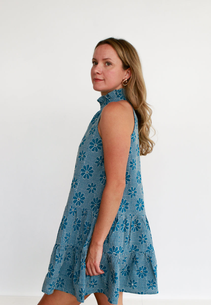 August Embroidered Mini Dress