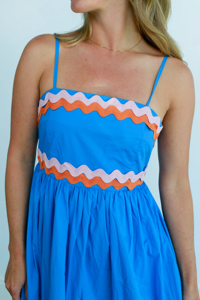 Tangerine Skies Midi Dress