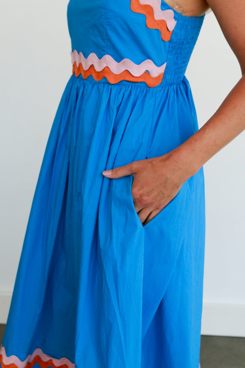 Tangerine Skies Midi Dress