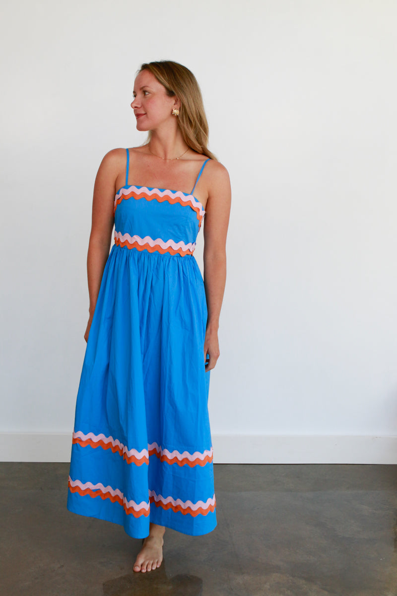 Tangerine Skies Midi Dress