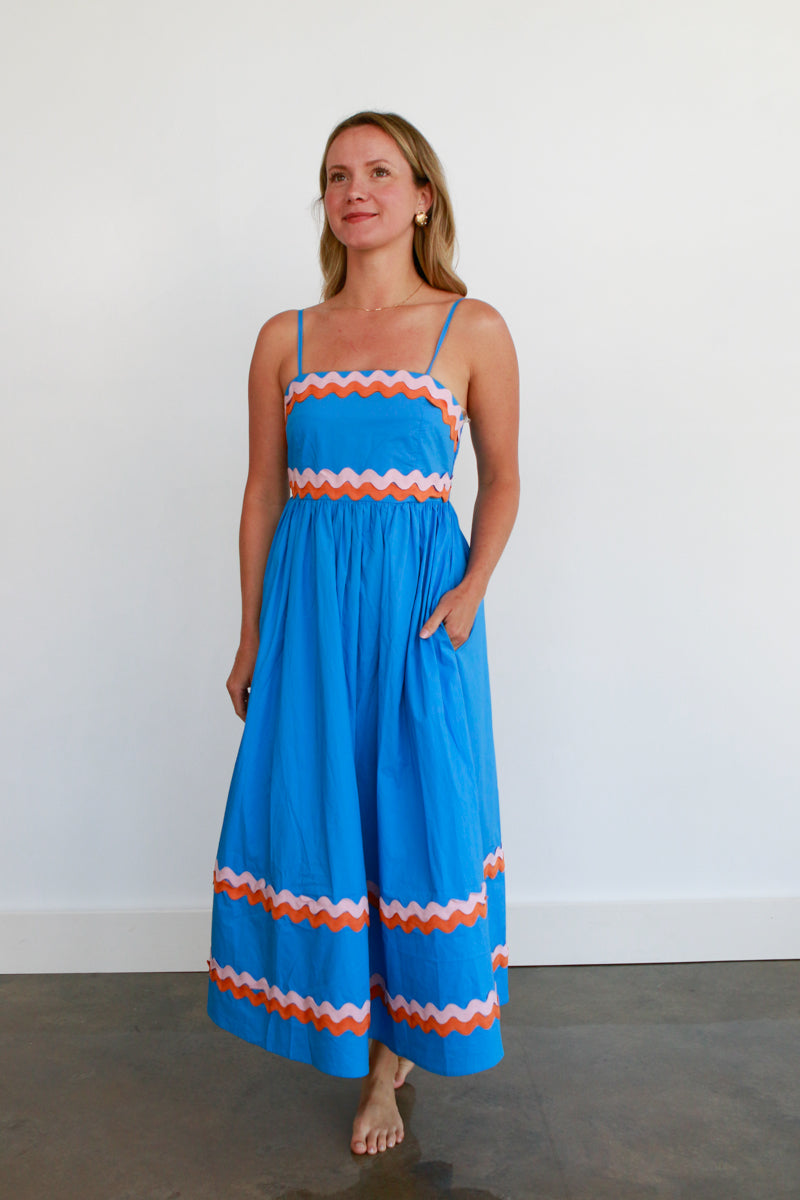 Tangerine Skies Midi Dress