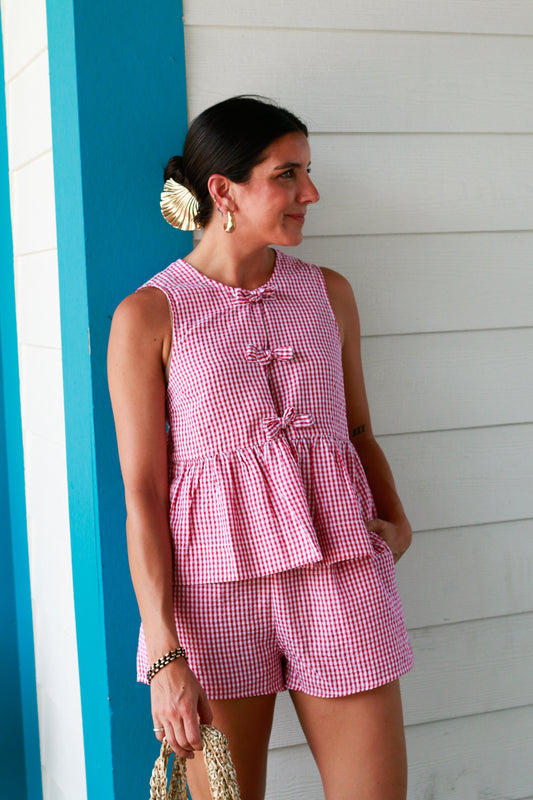 June Gingham Set