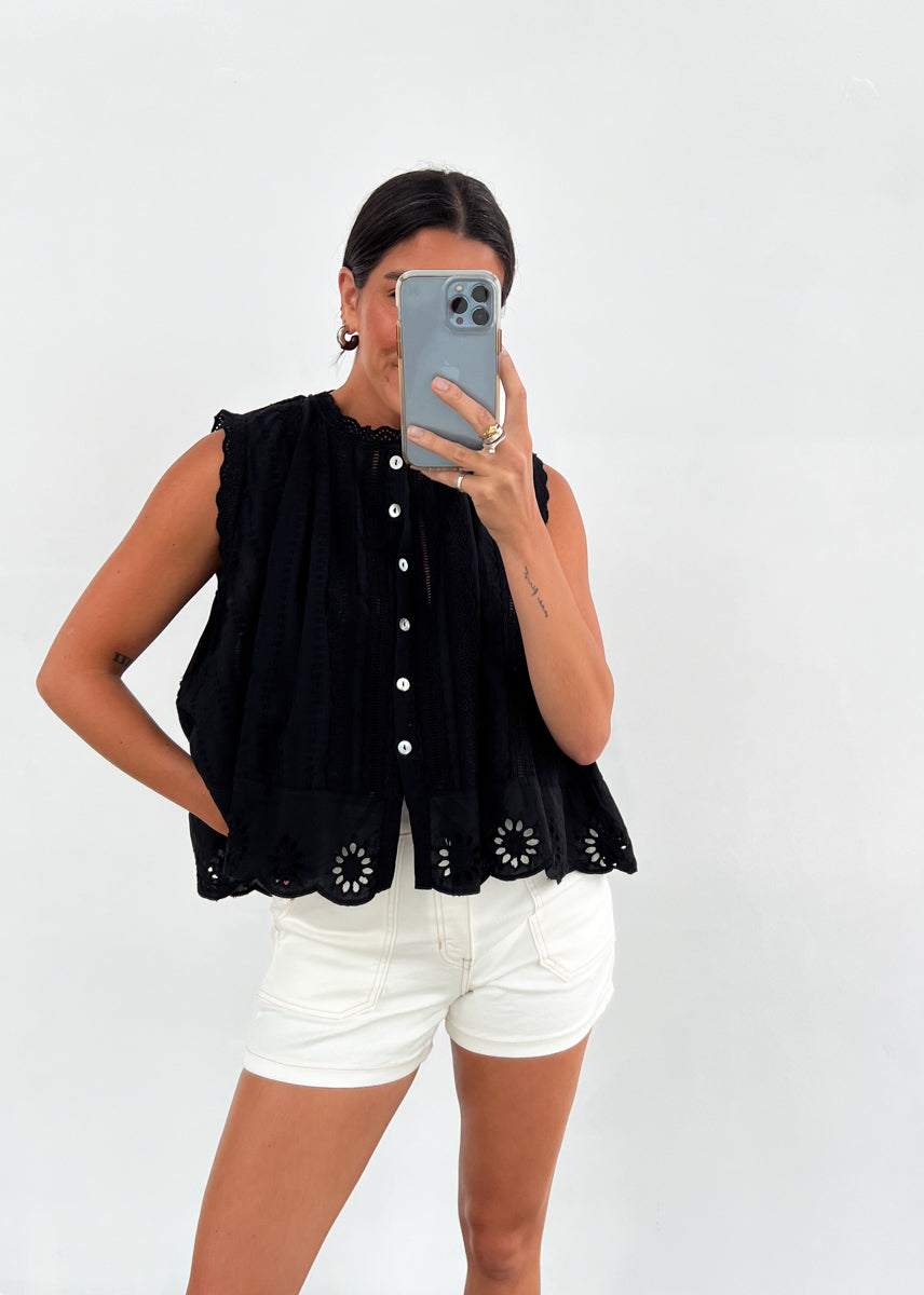 Ally Cotton Eyelet Blouse