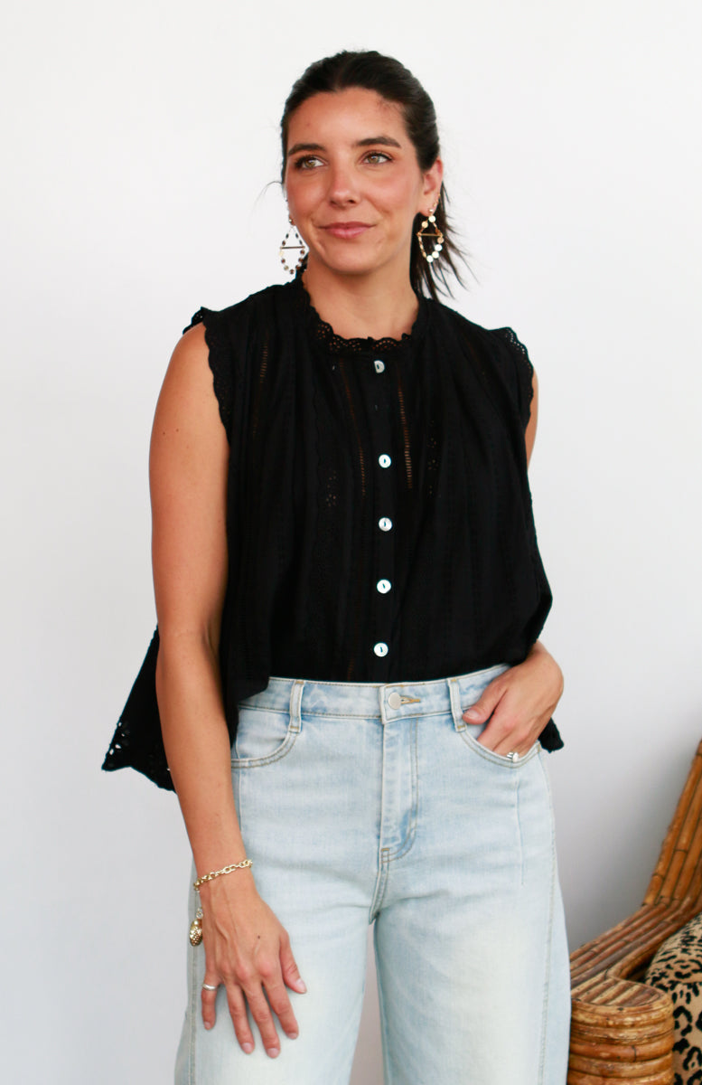 Ally Cotton Eyelet Blouse