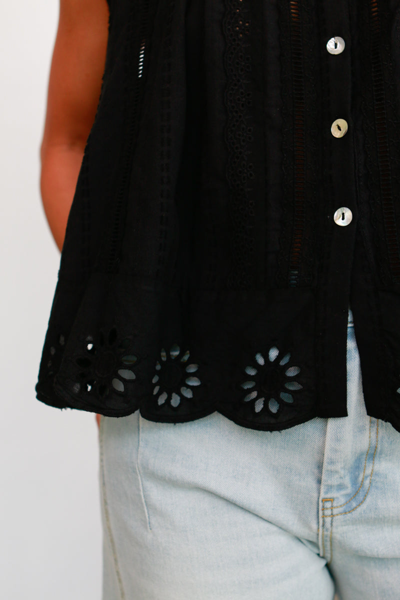 Ally Cotton Eyelet Blouse