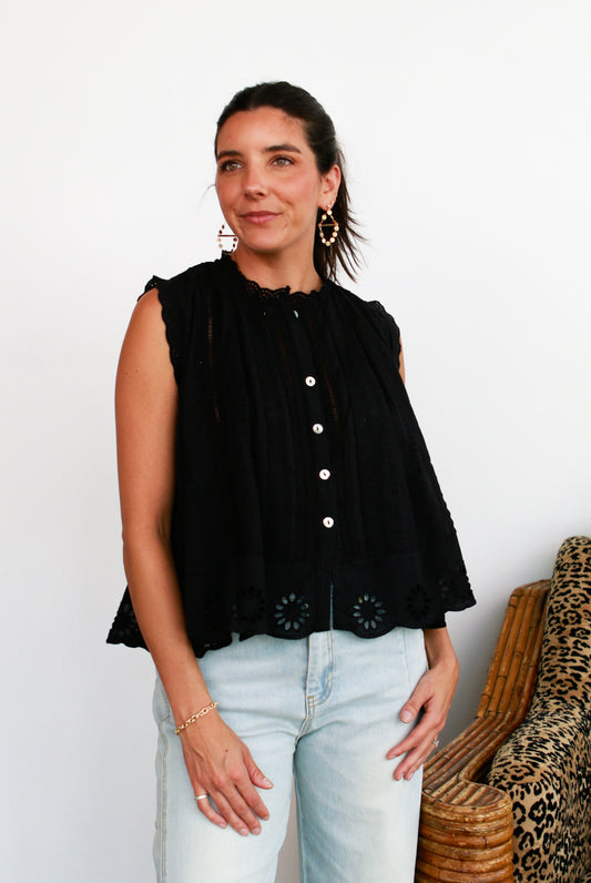 Ally Cotton Eyelet Blouse