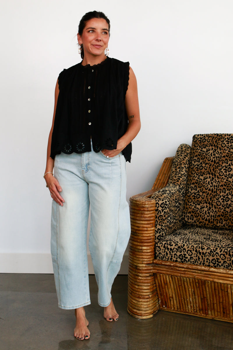 Ally Cotton Eyelet Blouse