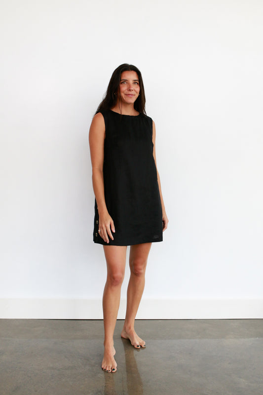 Juliette Mini Linen Shift Dress