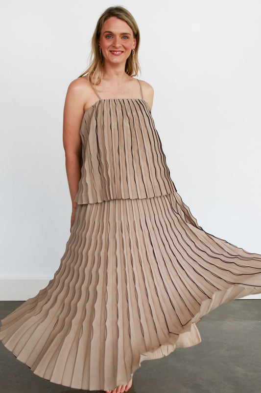 Gracyn Pleated Skirt Set