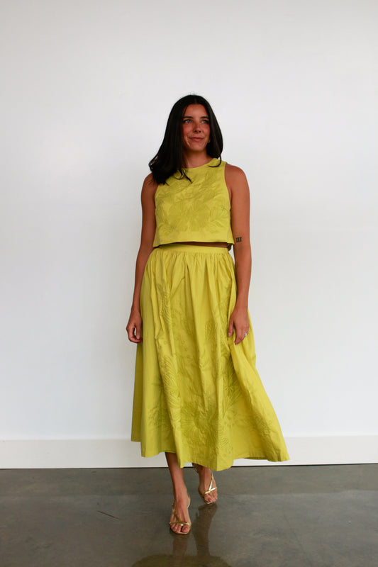 Seville Lime Skirt Set