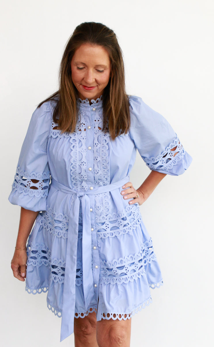 Haviland Eyelet Mini Dress