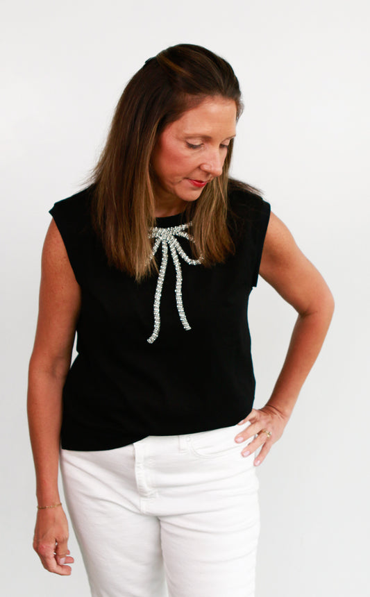 Celia Sleeveless Bow Tee
