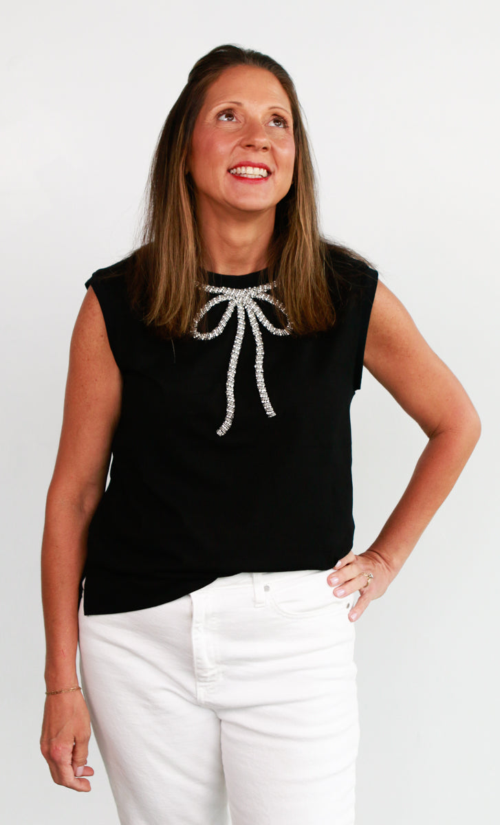 Celia Sleeveless Bow Tee
