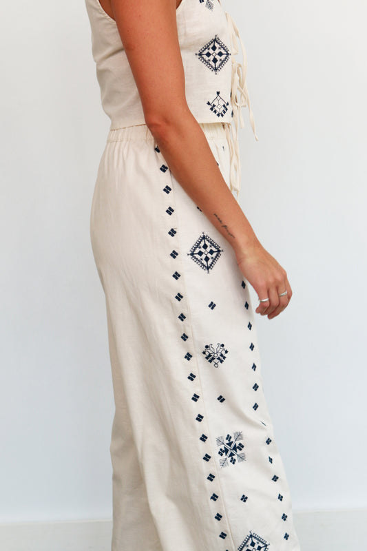 Tula Embroidered Pant Set