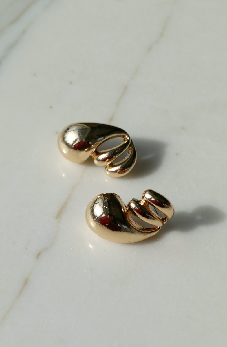 Sculptural Gold Studs