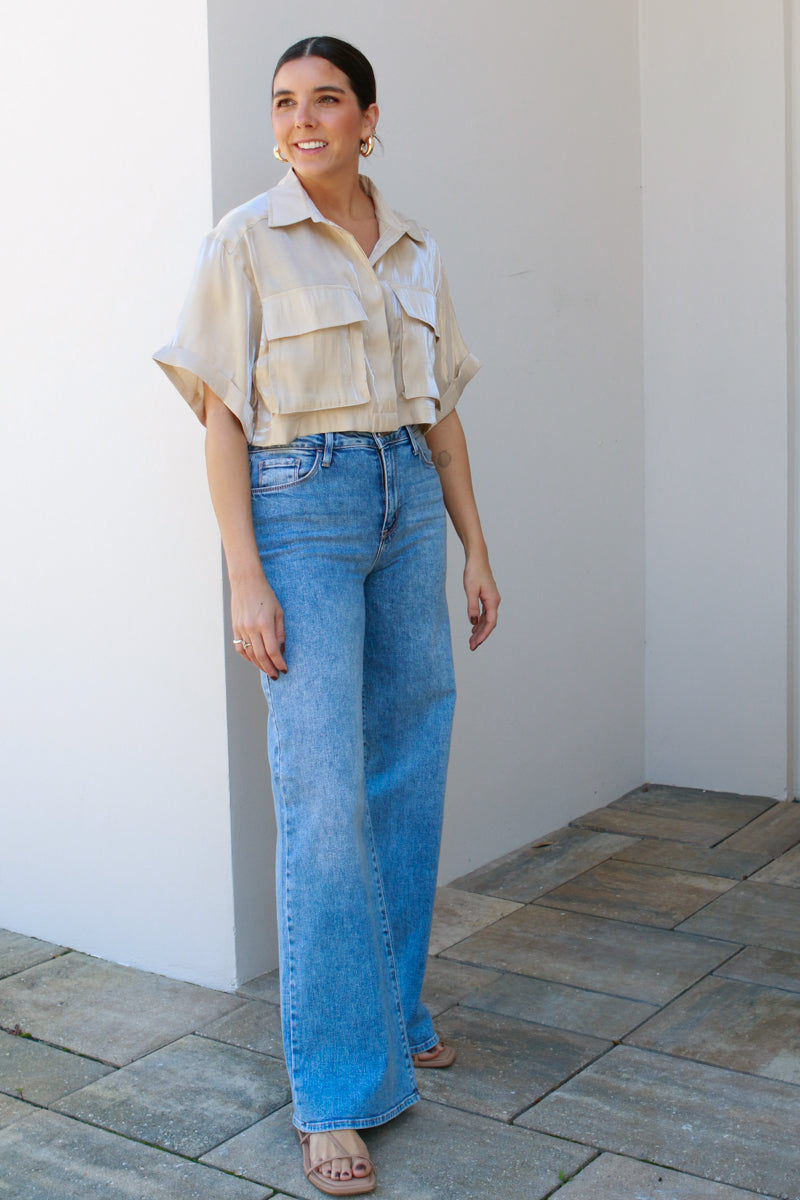 Bradly Cropped Button Down