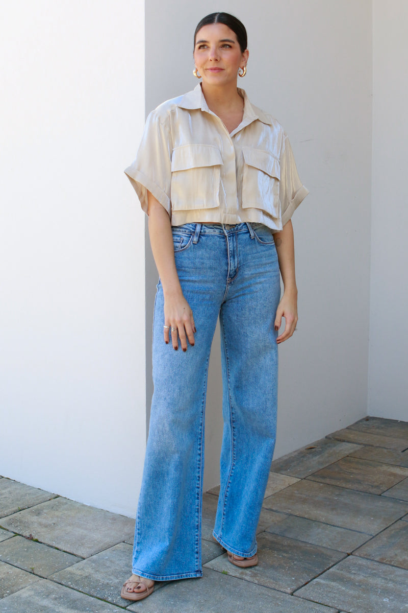 Bradly Cropped Button Down