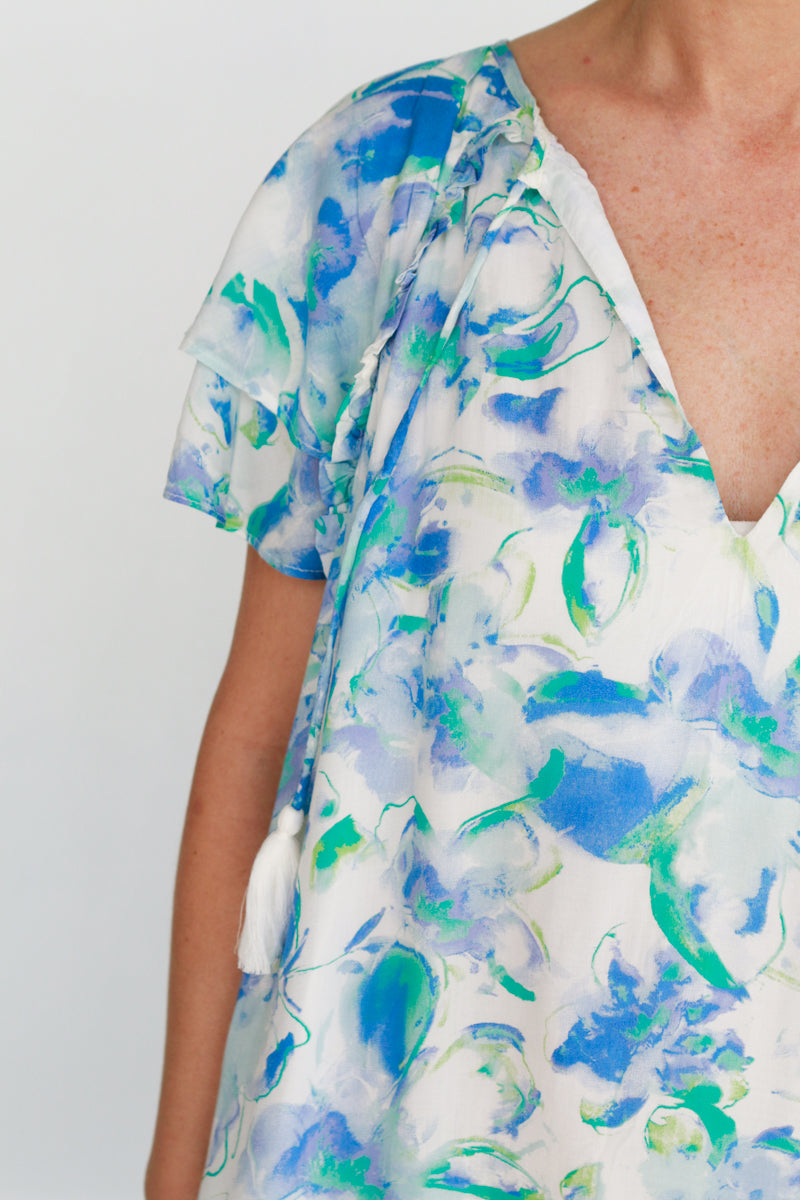 Watercolor Floral Mini Dress