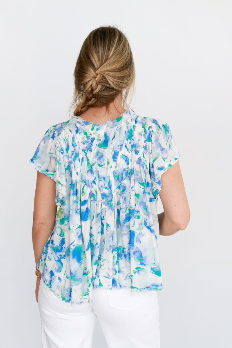 Watercolor Floral Blouse