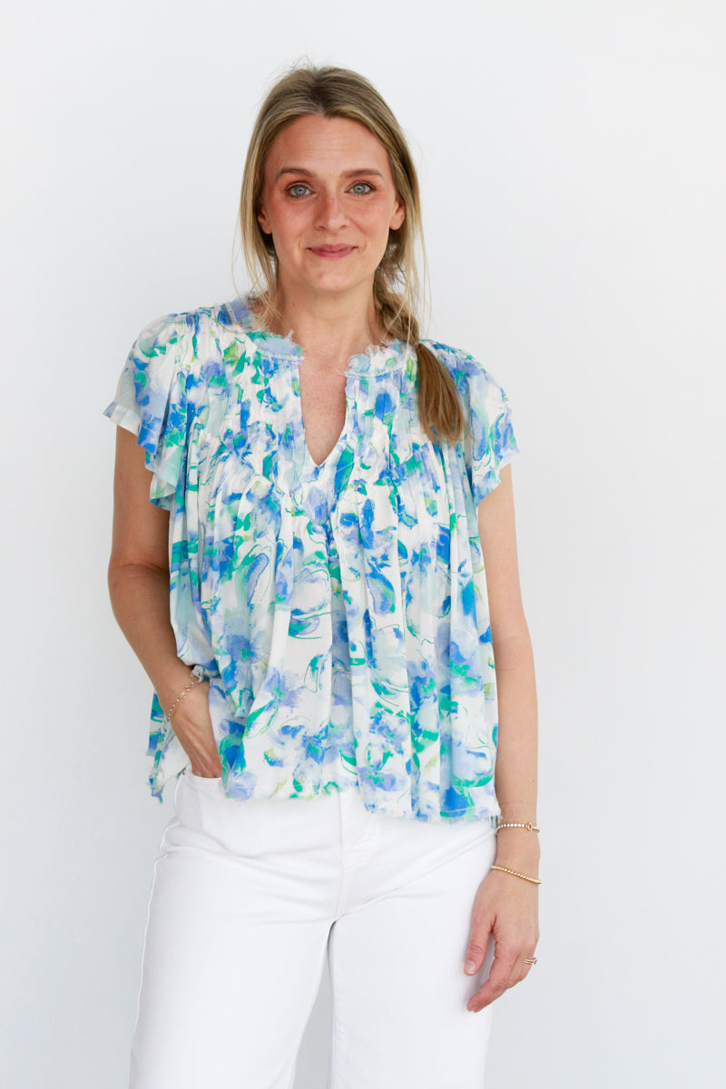 Watercolor Floral Blouse