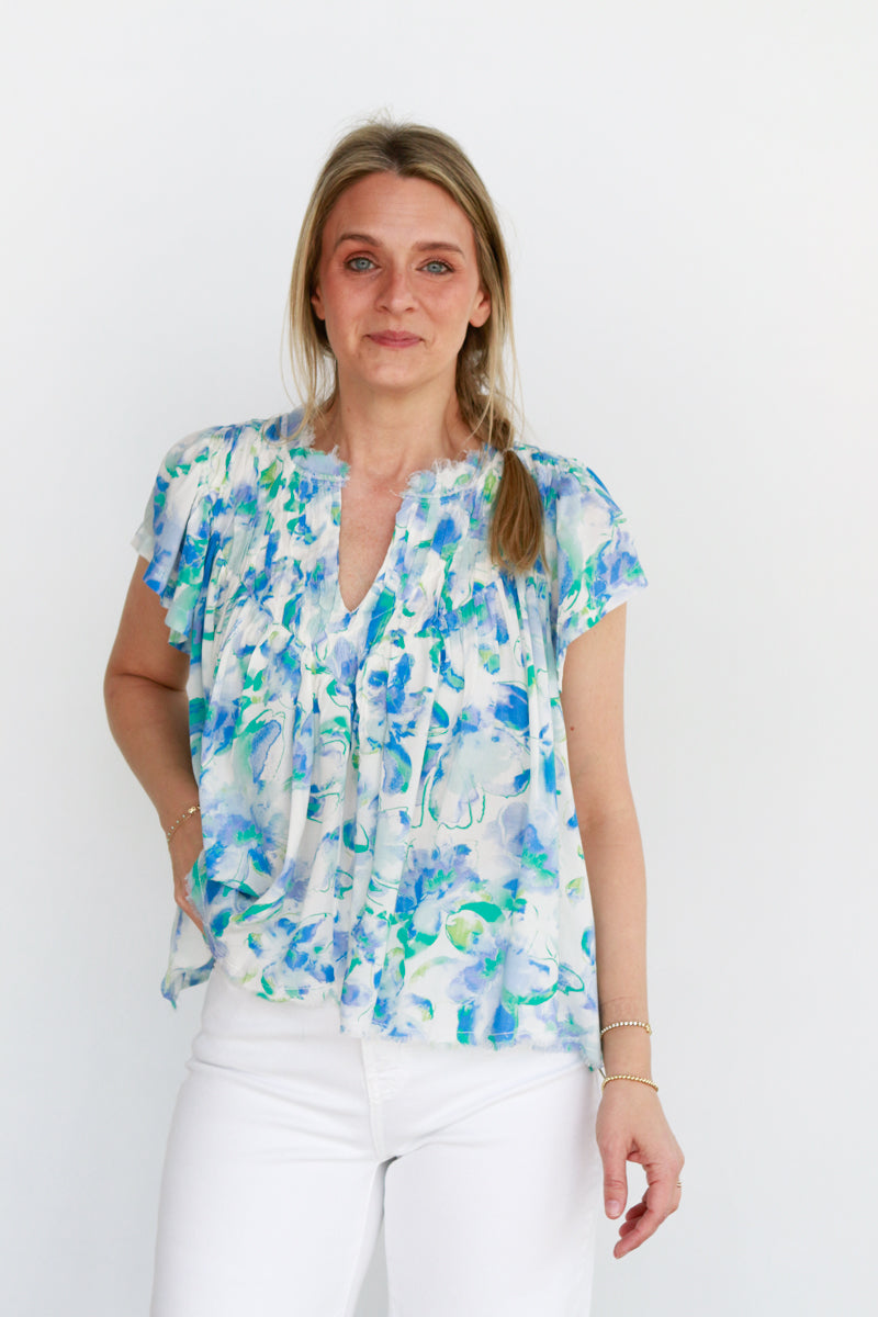 Watercolor Floral Blouse
