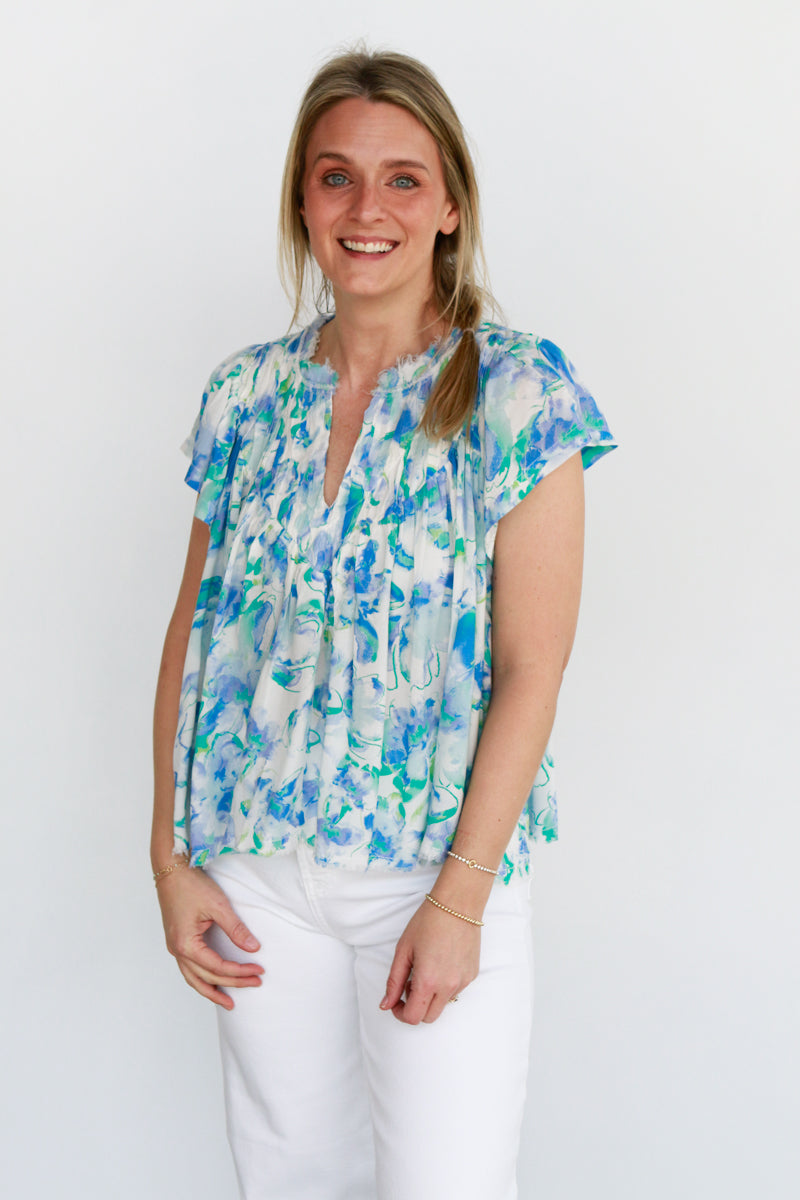 Watercolor Floral Blouse