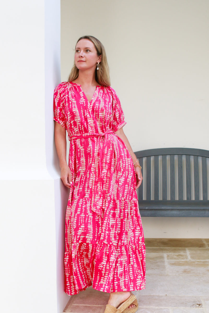 Faherty Willow Dress - Spiced Shibori Print | Bethesda Row
