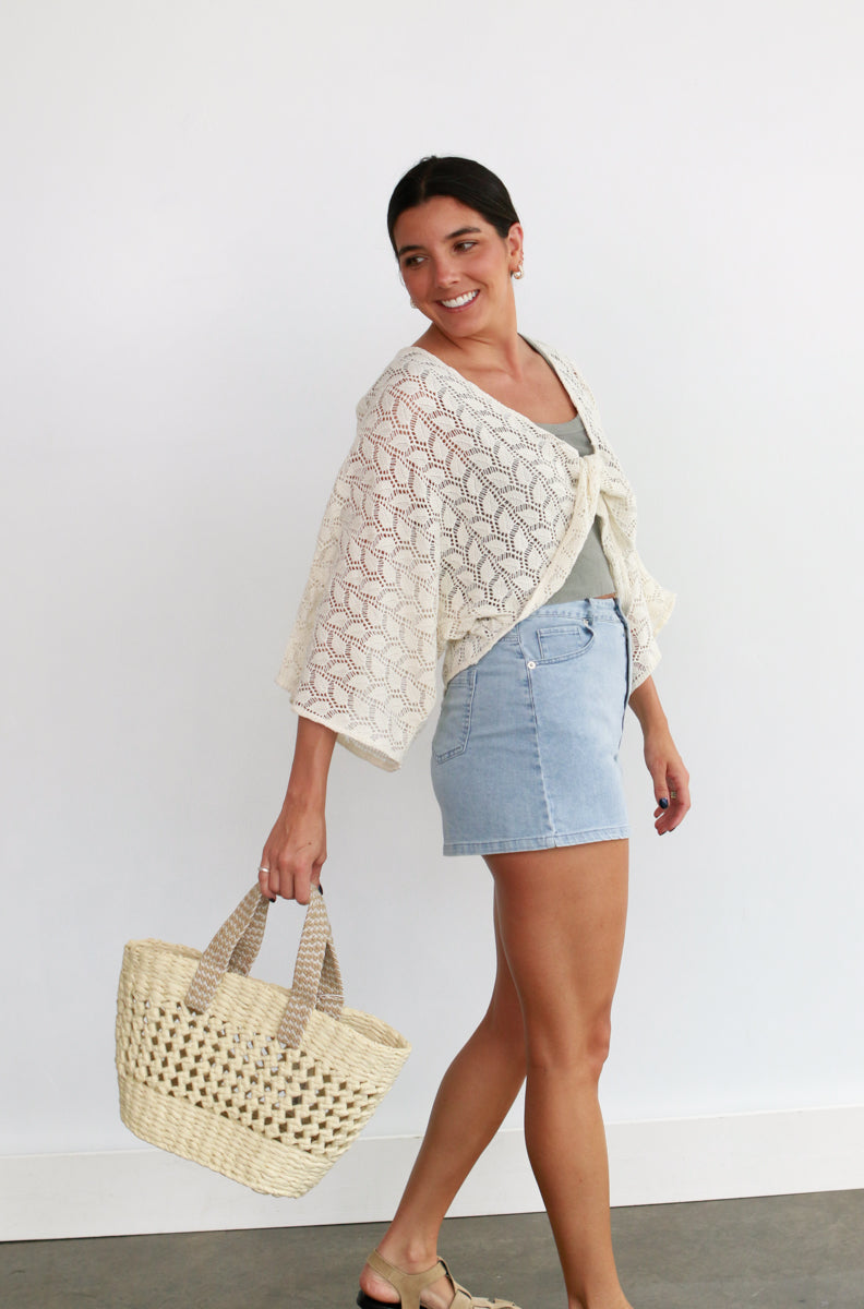 Pebble Path Twist Knit Top