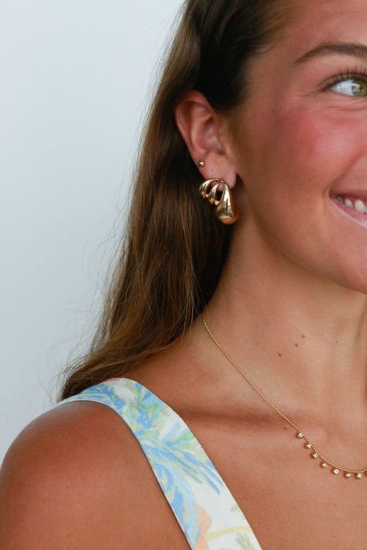 Sculptural Gold Studs