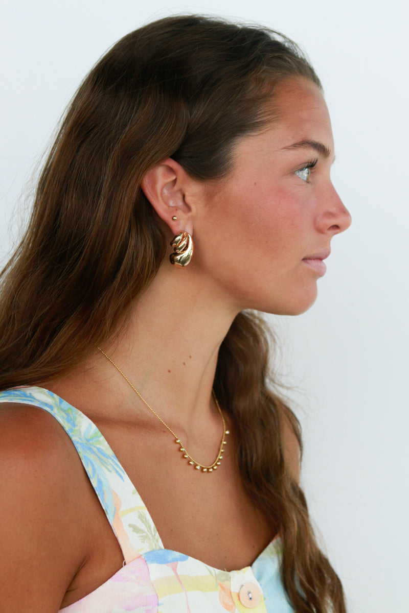 Sculptural Gold Studs