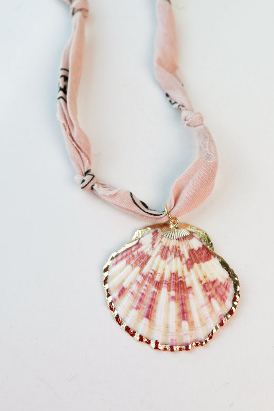 Natural Shell Bandana Necklace