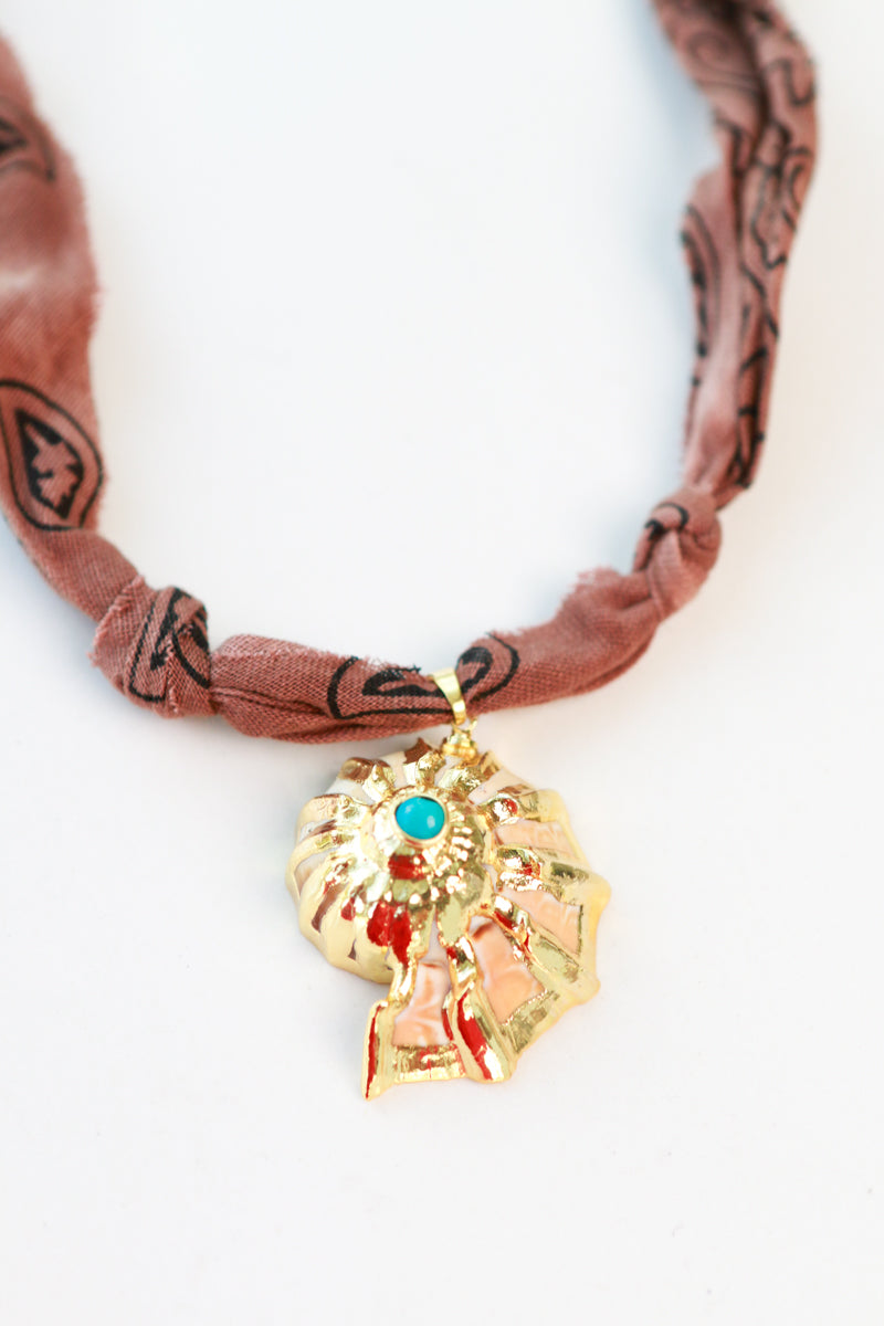 Conch Shell Bandana Necklace