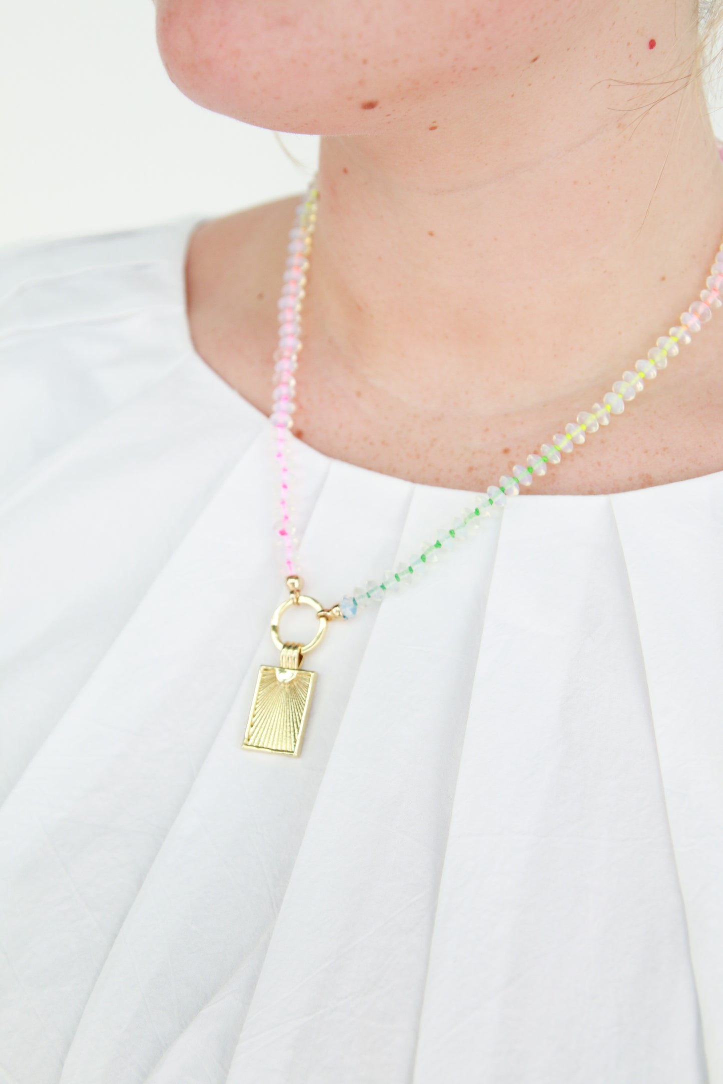 Hand Knotted Neon Necklace