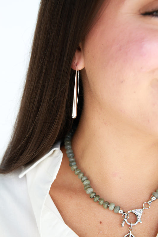Capri Teardrop Earring in Silver