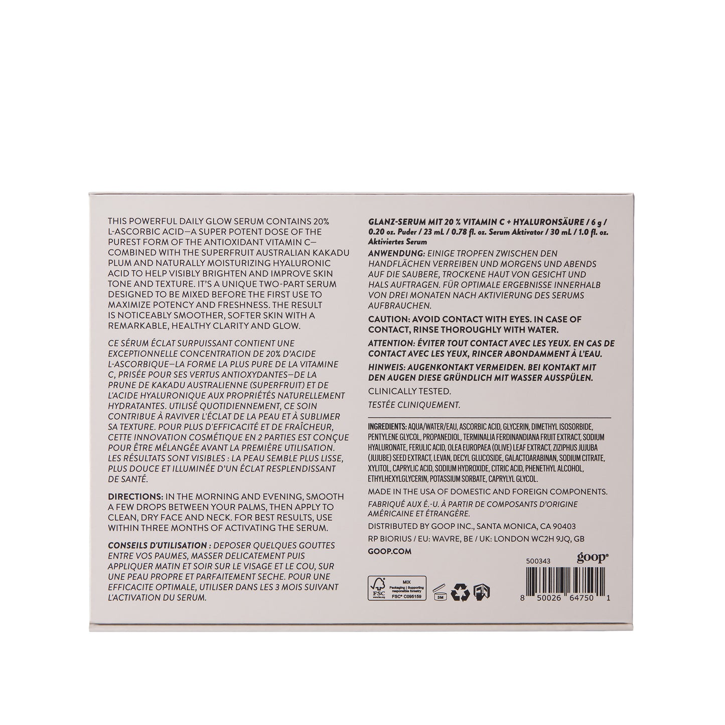 goop Vitamin C + Hyaluronic Acid Glow Serum